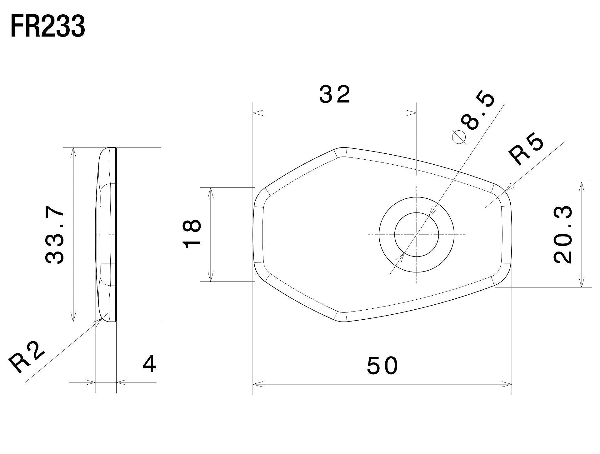 Rizoma Indicator Mounting Adapters Mounting Kit for Front Turn Signals FR233B