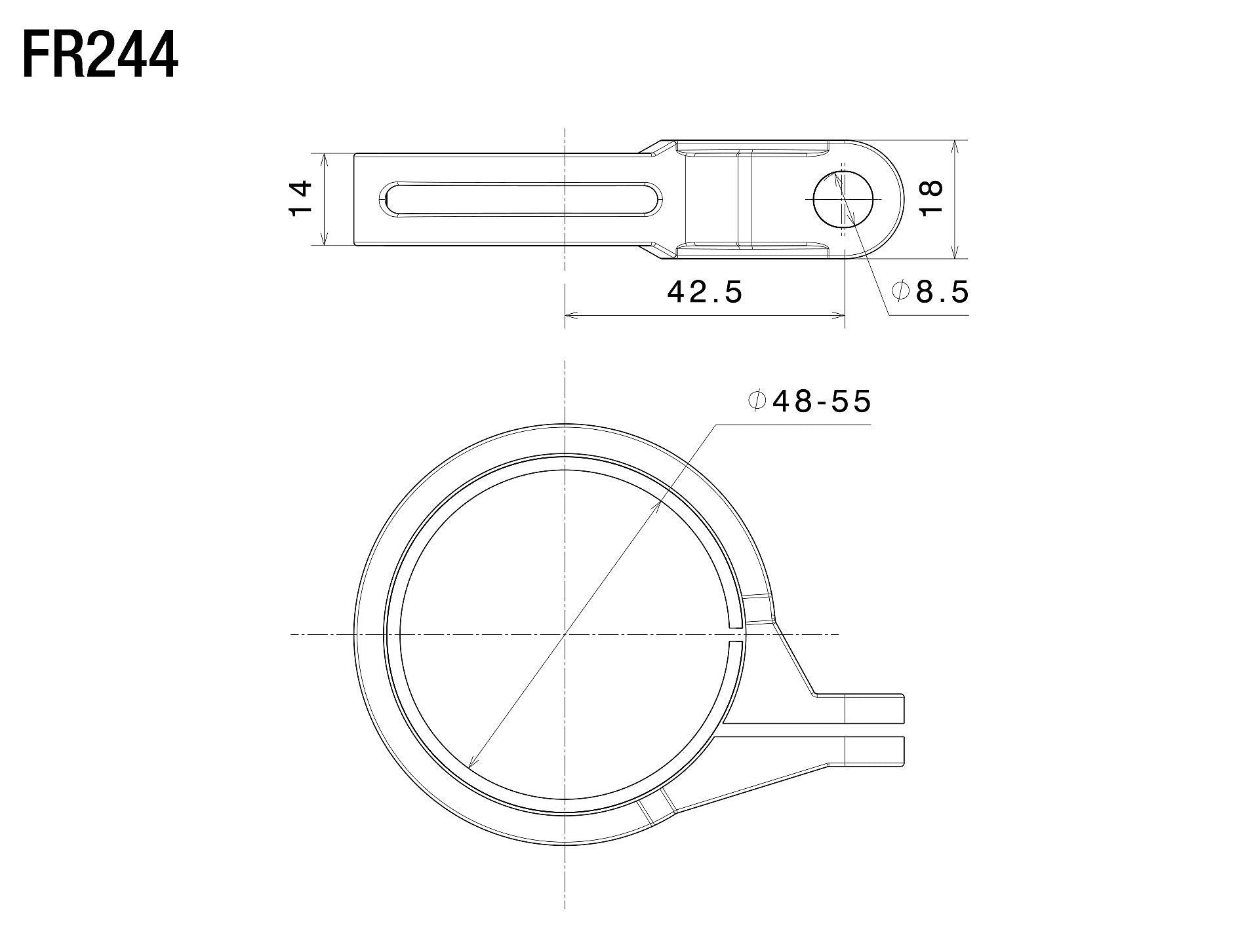 Rizoma Indicator Mounting Adapters For Front Turn Signals FR244B