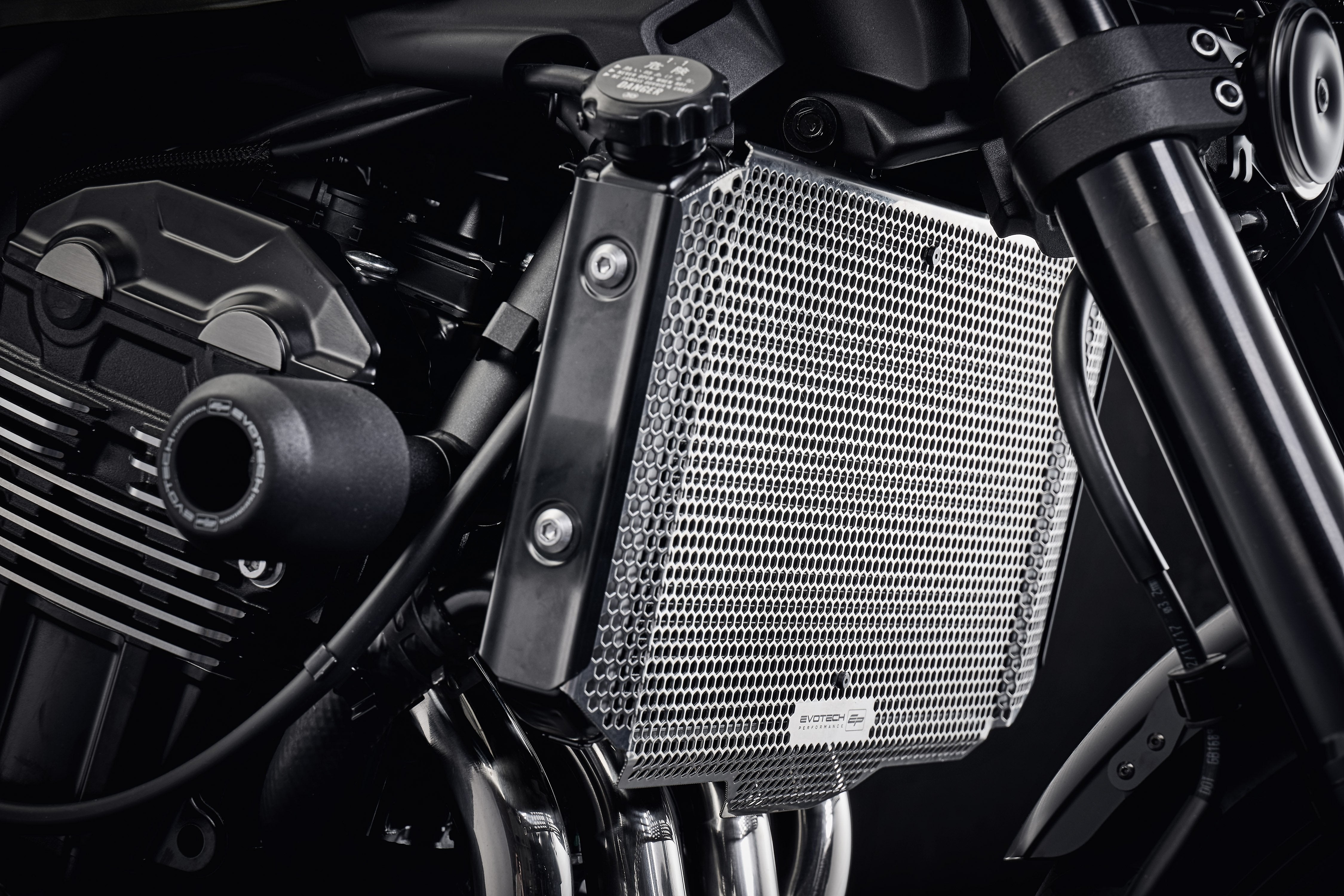 Evotech Kawasaki Z900RS Radiator Guard (2018 - 2020) (Stainless Steel)