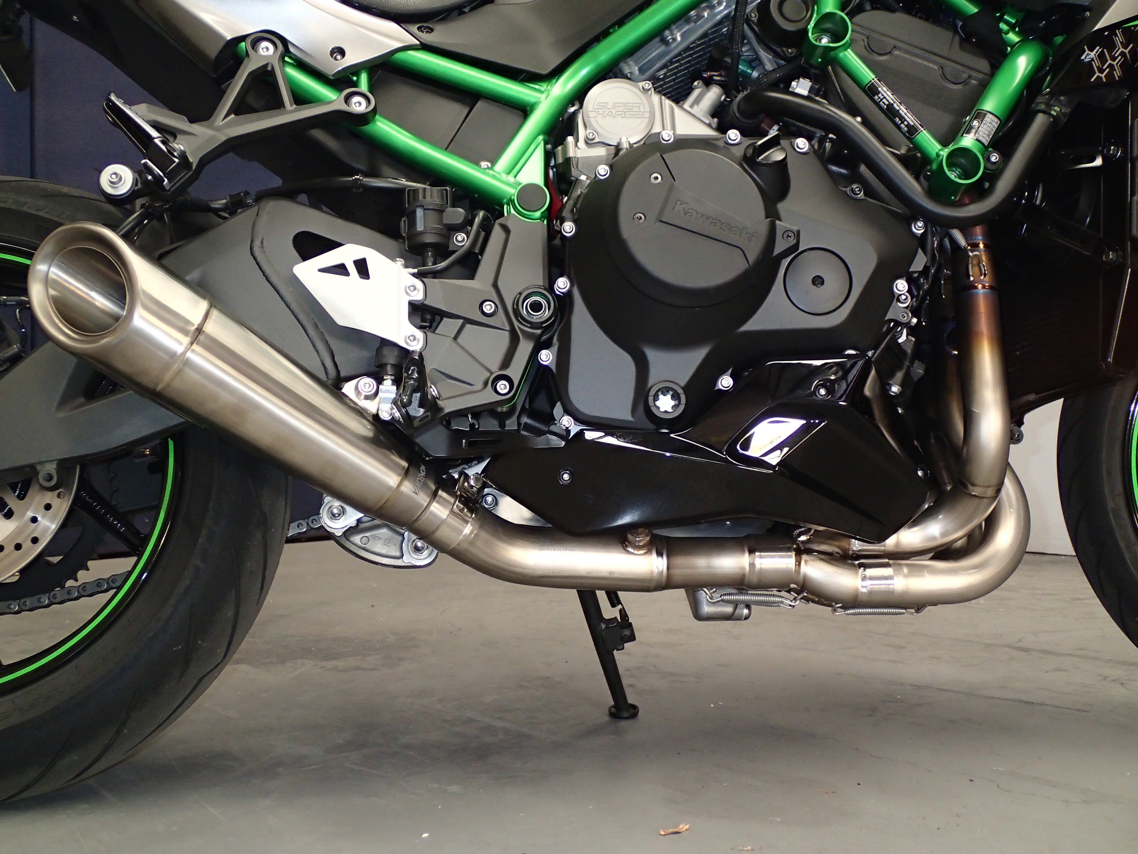Kawasaki Ninja ZH2 Vandemon Brushed Titanium Exhaust System 2020-24