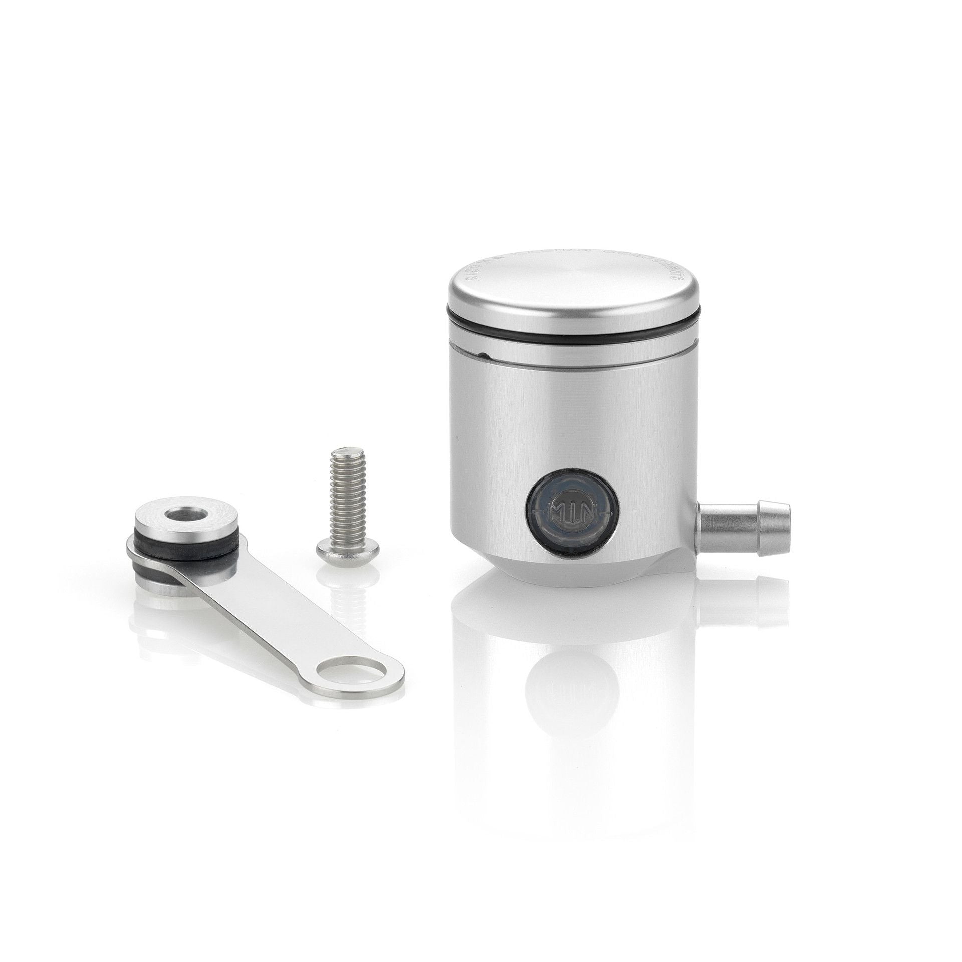 Rizoma Piston Brake Fluid Reservoir 25ml For Aprilia/Ducati/Kawasaki/KTM - Silver