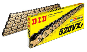 DID #520 VX3 Pro X-Ring Chain - FJ-Clip/ZJ-Rivet