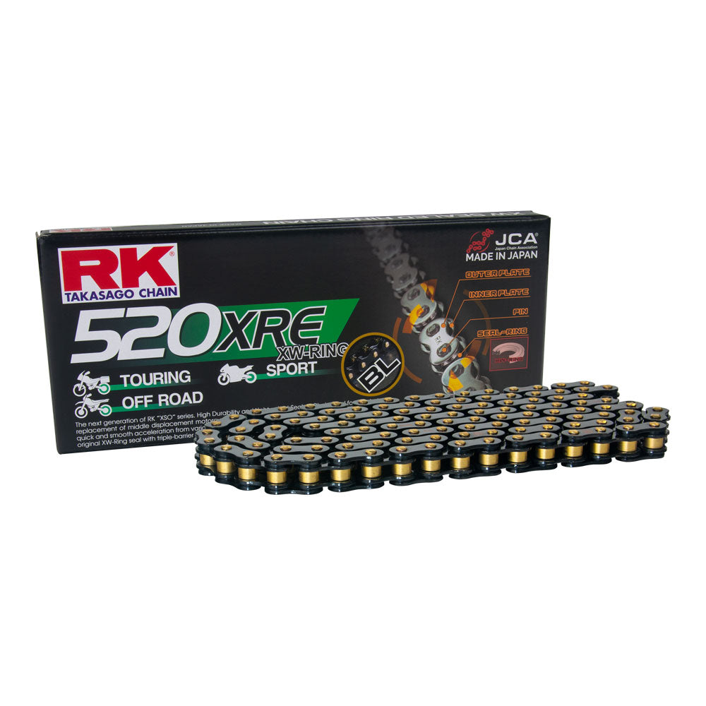 RK 520XRE x 120L XW Chain Black - Clip Link