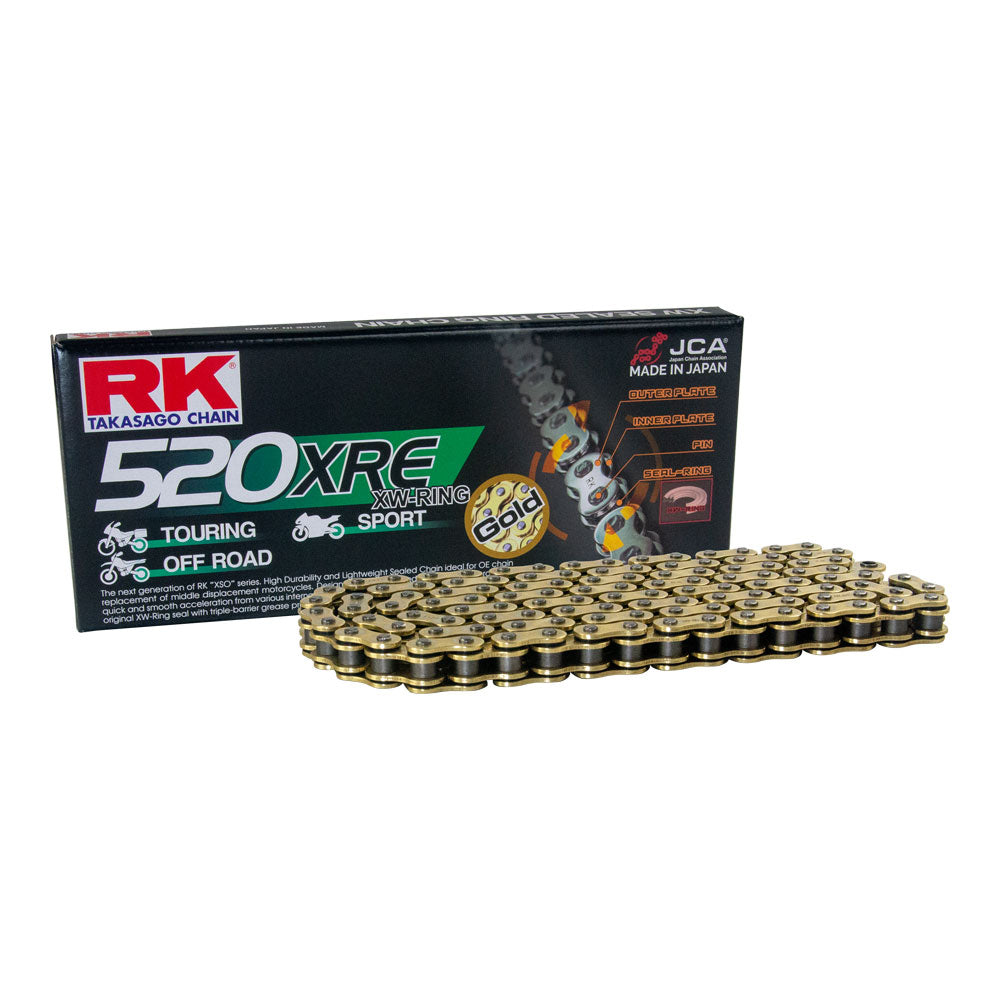 RK 520XRE x 120L XW Chain Gold - Clip Link