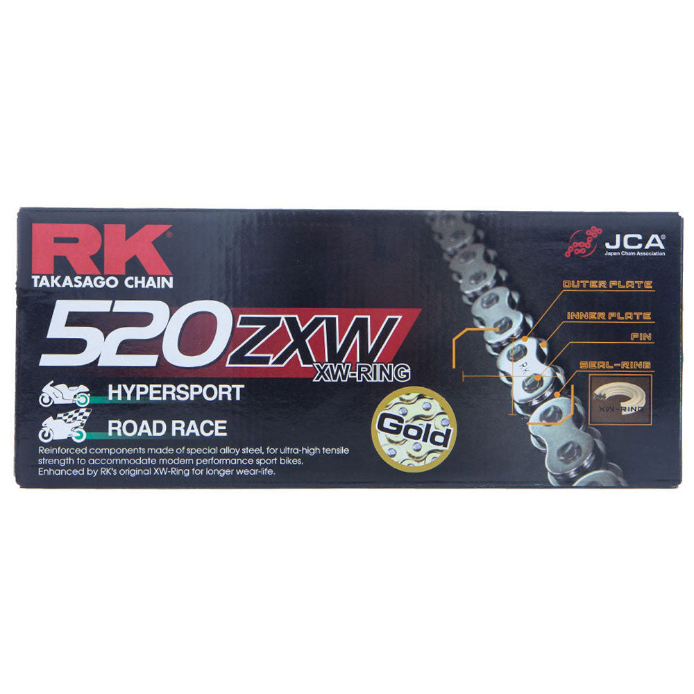 RK 520ZXW x 120L XW Ring Chain Gold - Rivet Link