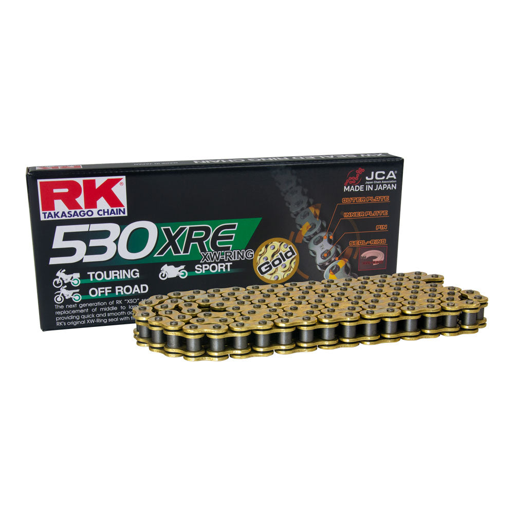 RK 530XRE x 114L XW Chain Gold - Rivet Link