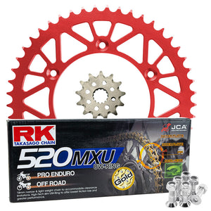 RK Racing Chain & Sprocket Kit Gold/Red 13/50