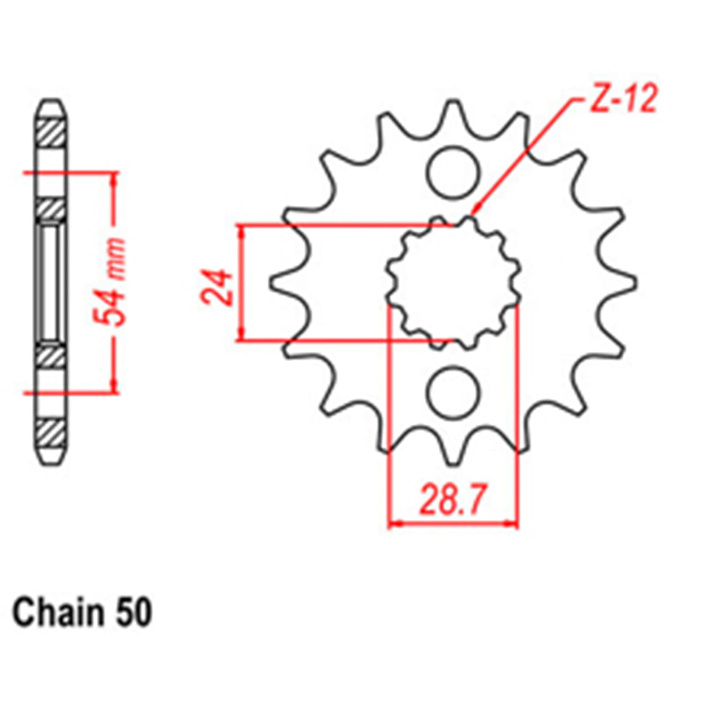 Front Sprocket With Rubber Cush 17T 530P