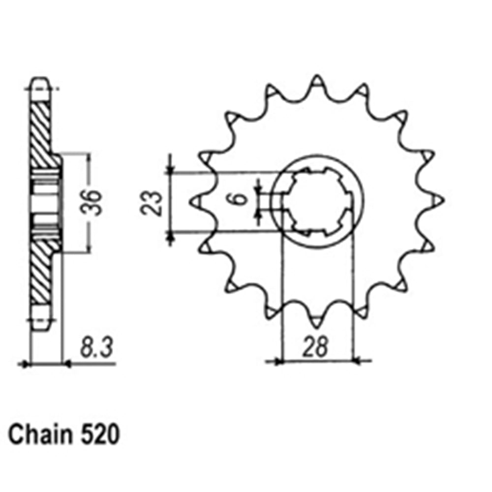 Front Sprocket SUZUKI 520*