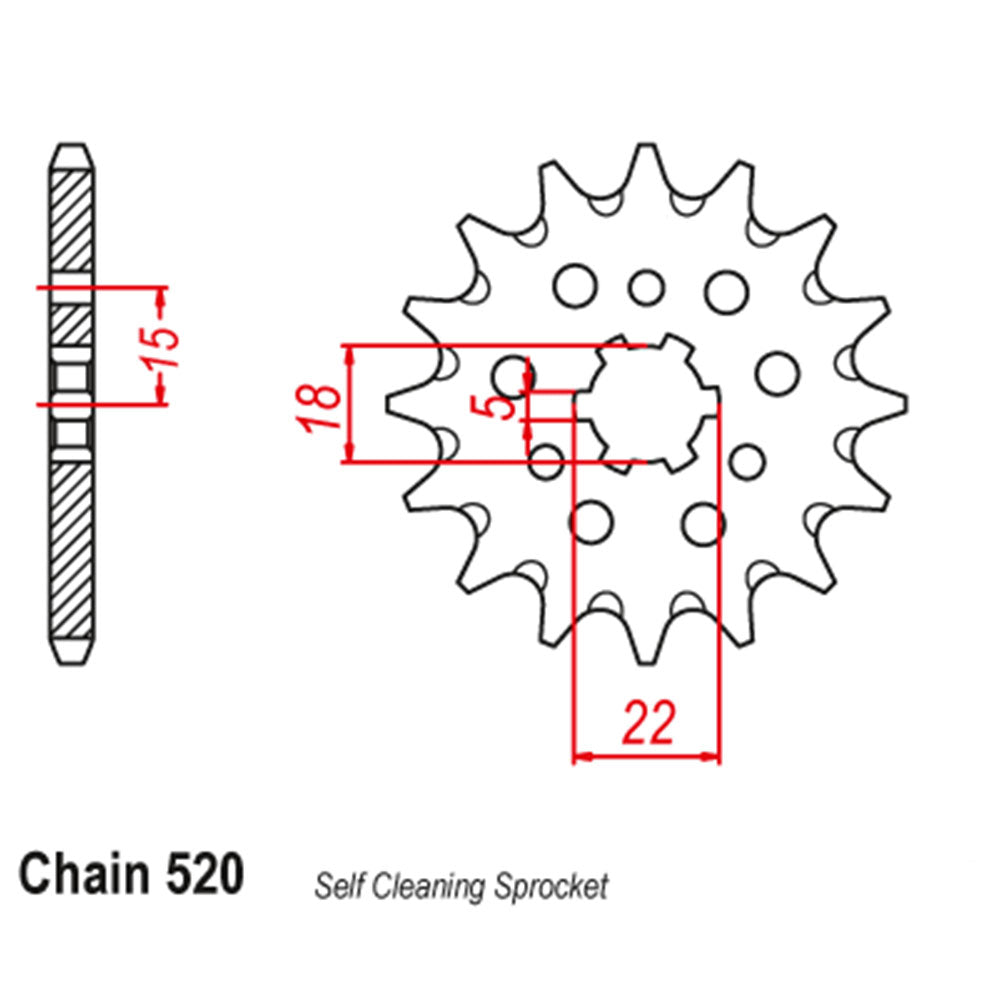 Front Sprocket KAWASAKI 520