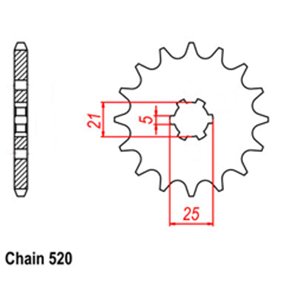 Front Sprocket YAM/KAW/SUZ 520