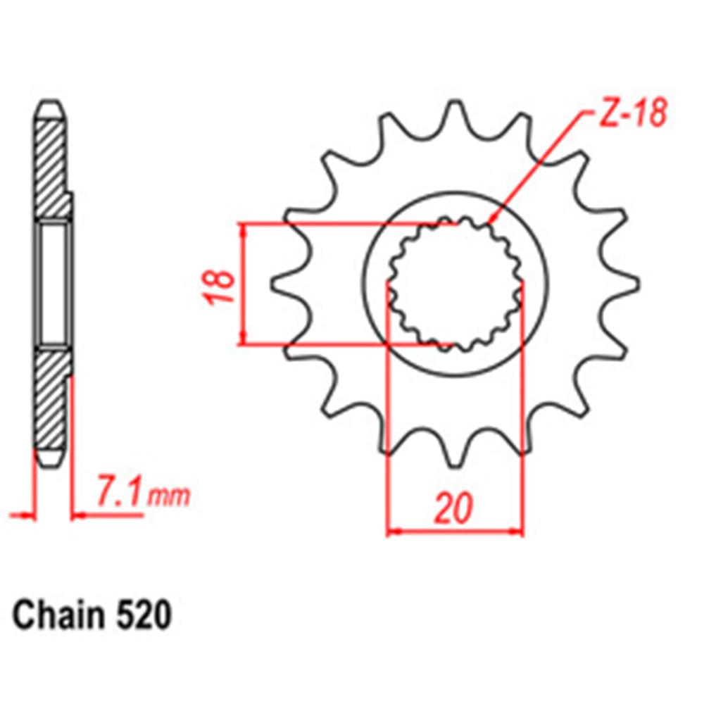 Front Sprocket SUZUKI 520
