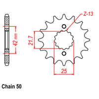 Front Sprocket With Rubber Cush 15T 530P