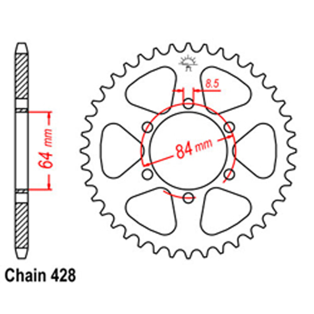 Rear Sprocket SUZUKI 428*