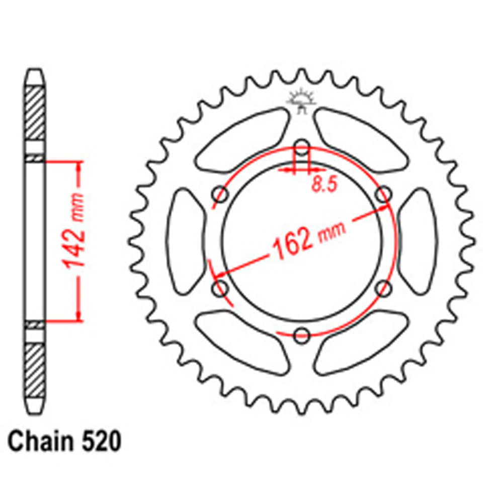 Rear Sprocket SUZUKI 520*