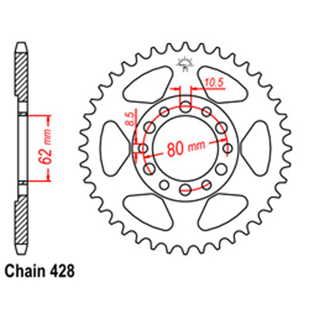 Rear Sprocket YAMAHA 428*