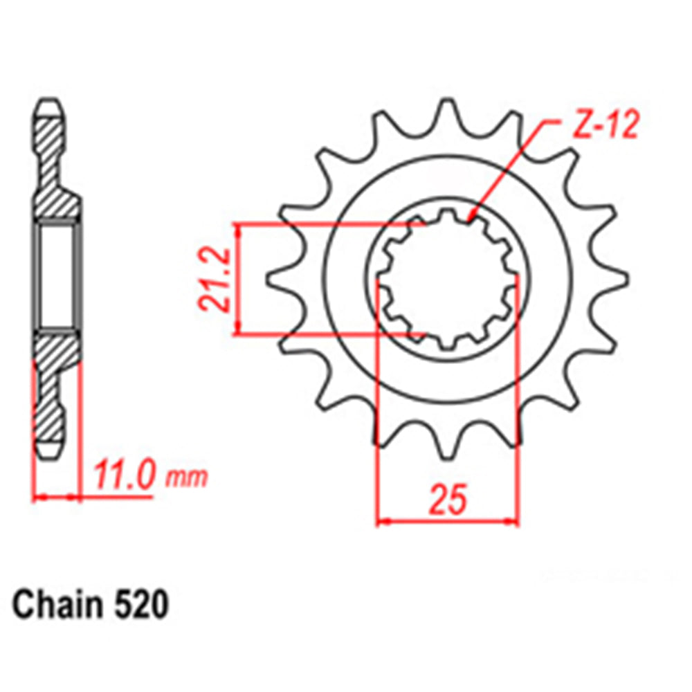 Front Sprocket HUSQVARNA 520