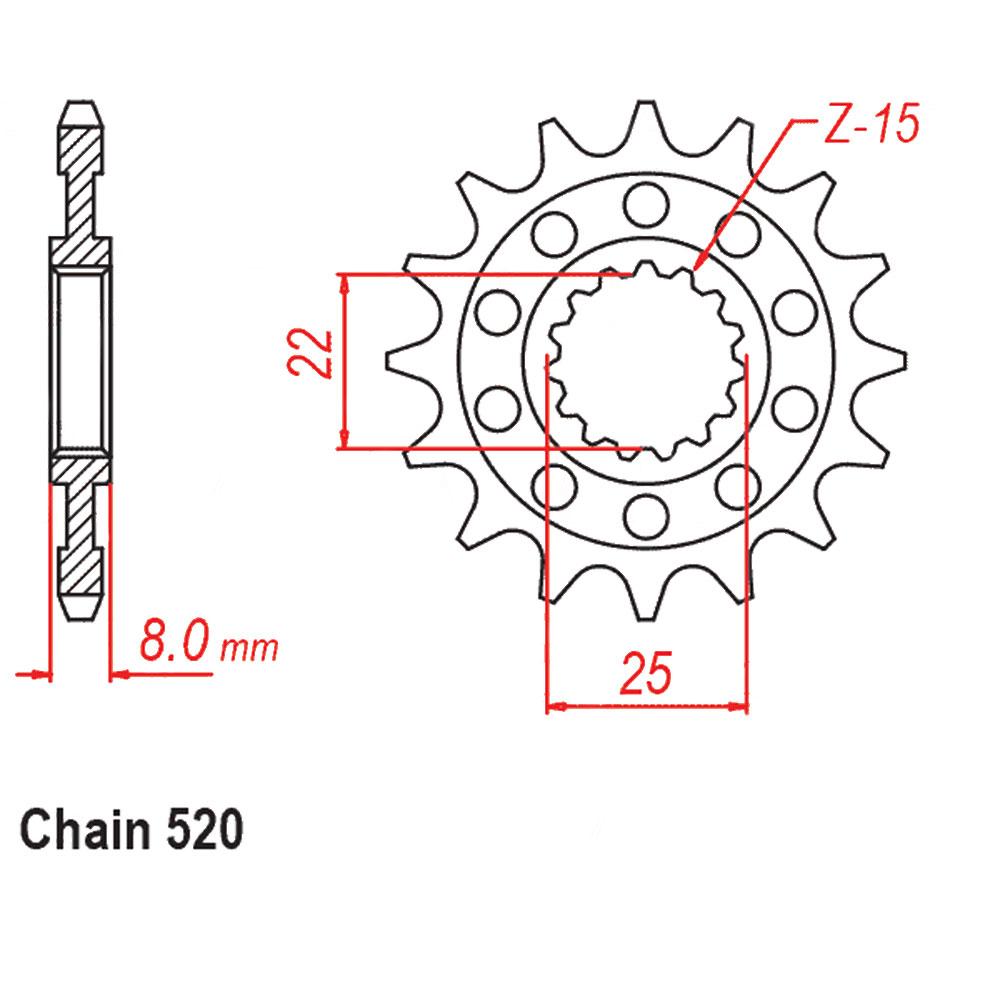 Front Sprocket TRIUMPH 520