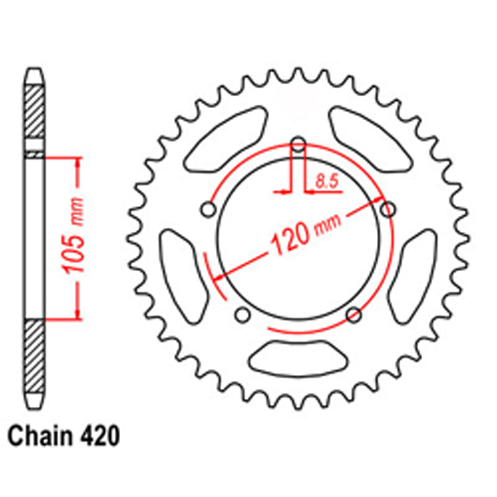 Rear Sprocket APRILIA 420*
