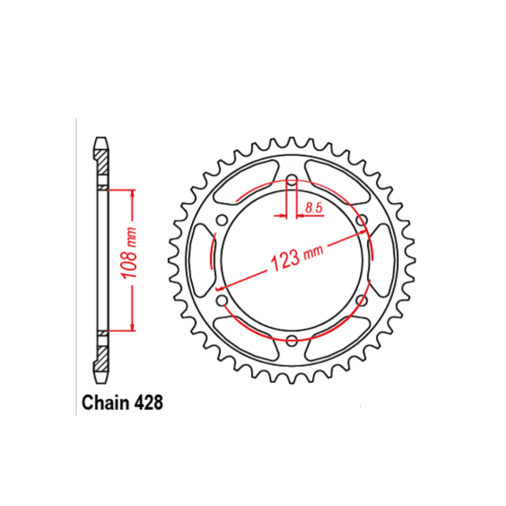 Rear Sprocket APRILIA 428