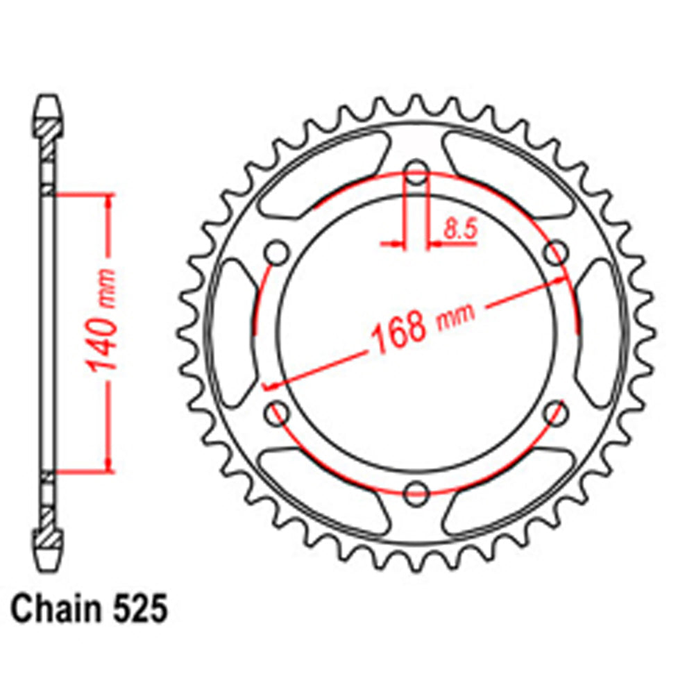 Rear Sprocket BMW 525*