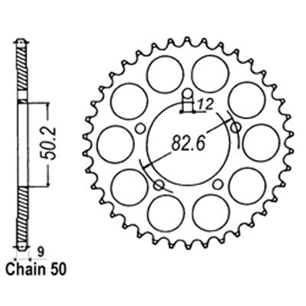 Rear Sprocket HARLEY 530*