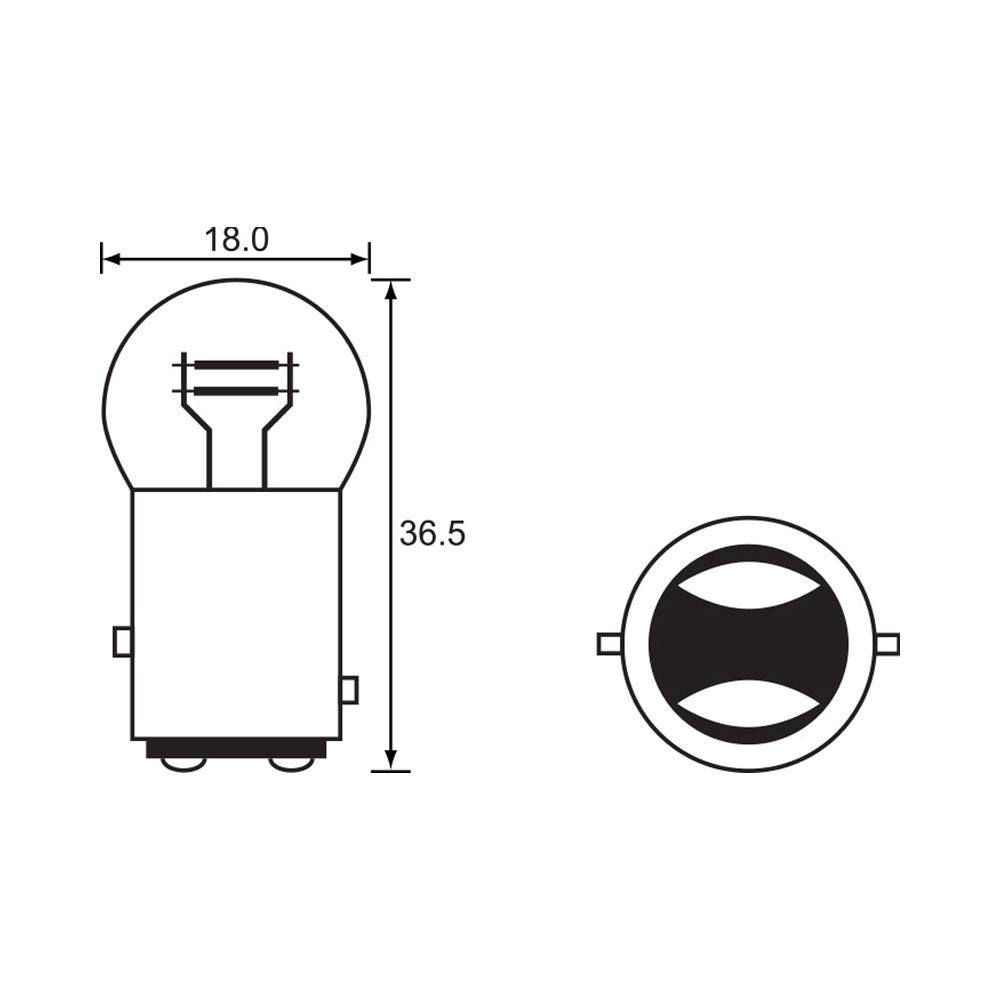 Bulb 12V 21/5W Stop/Tail Small (10)