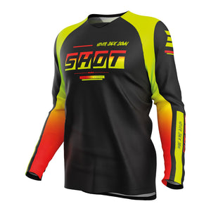 SHOT Kids Jersey Draw Block Neon Yellow 6/7