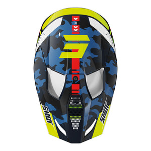 SHOT Kids Helmet Furious Flash Blue/Neon Yellow Glossy YM*