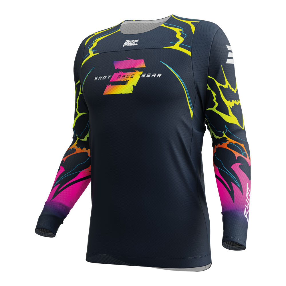 SHOT Kids Jersey Contact Rac Blue 8/9