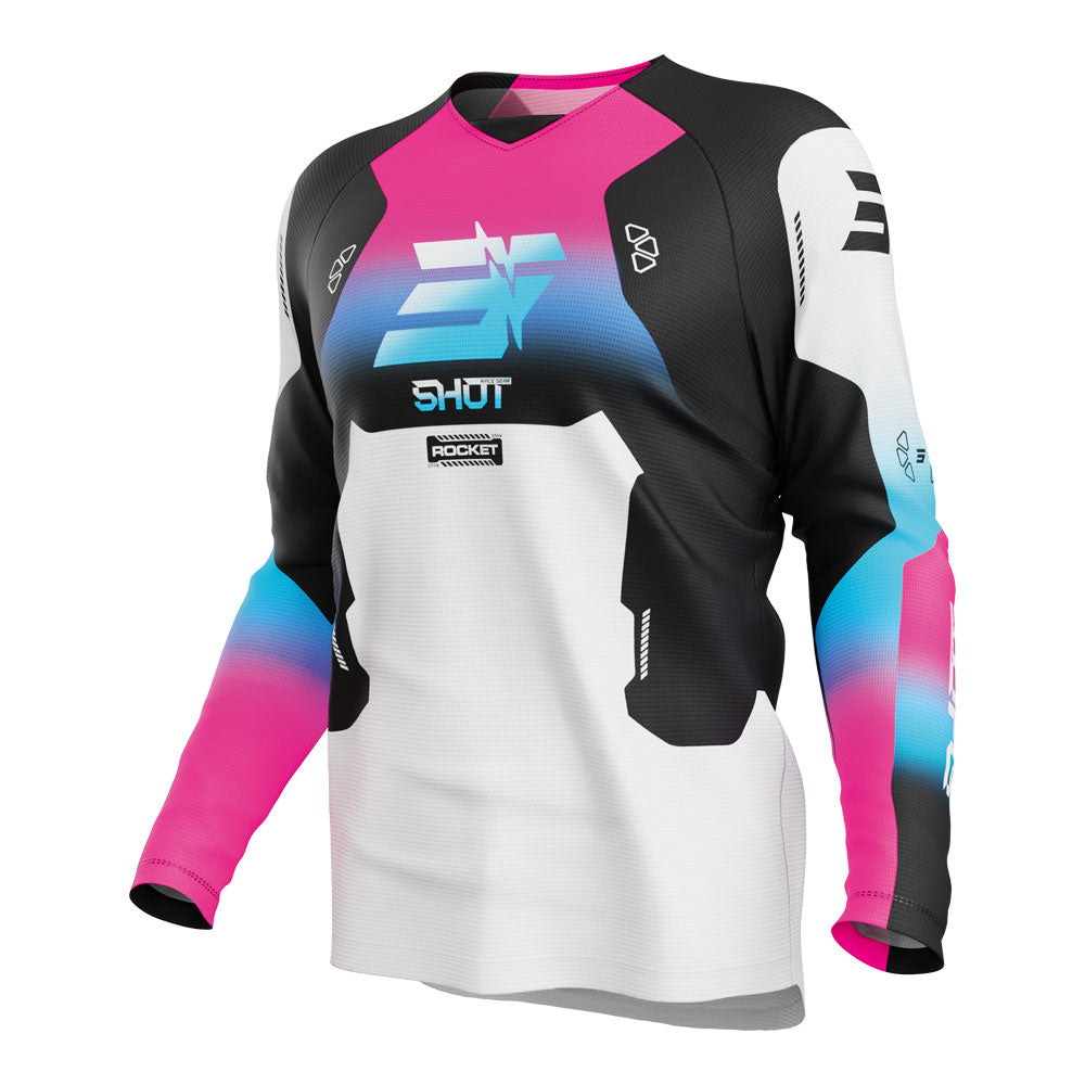 SHOT Kids Jersey Draw Rocket Pink 4/5