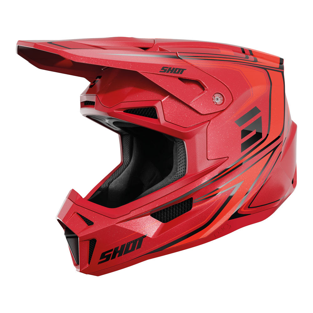 SHOT Helmet Lite Glory Red Pearly L