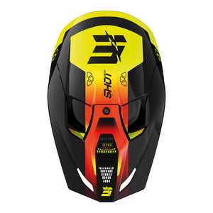 SHOT Kids Helmet Furious Rocket Neon Yellow Glossy YS