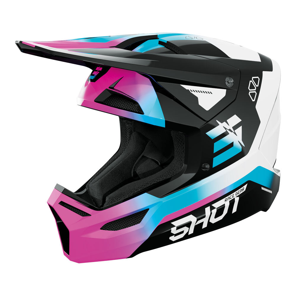 SHOT Kids Helmet Furious Rocket Pink Glossy YS