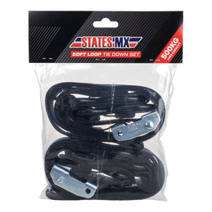 STATES MX Soft Loop Tie Down Set Black