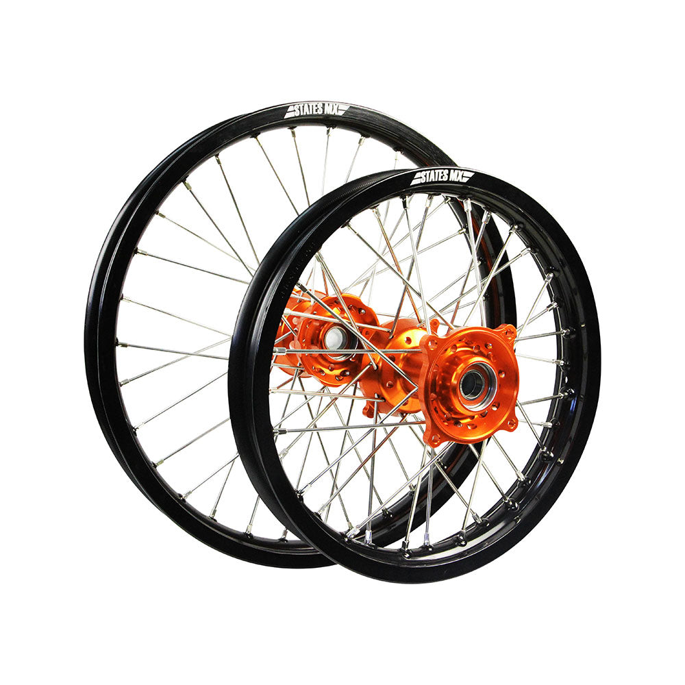 STATES MX Wheel Set KTM85 SX Black/Orange/Silver