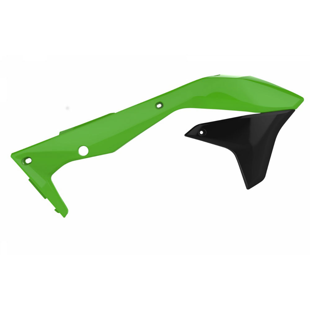 POLISPORT Radiator Shrouds KAW KX450F 16-18 OEM Green^