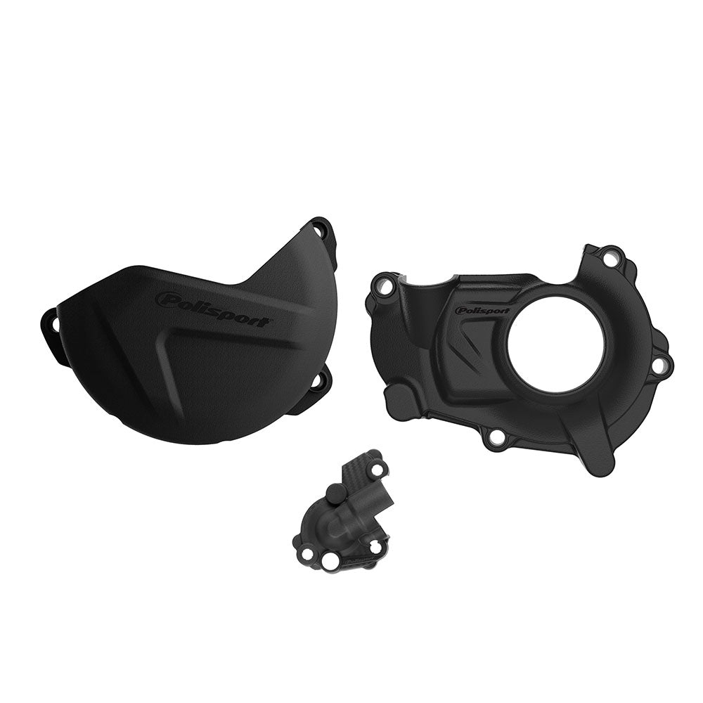 POLISPORT Engine Cover Protector Kit YAM YZ450F WR450F Black
