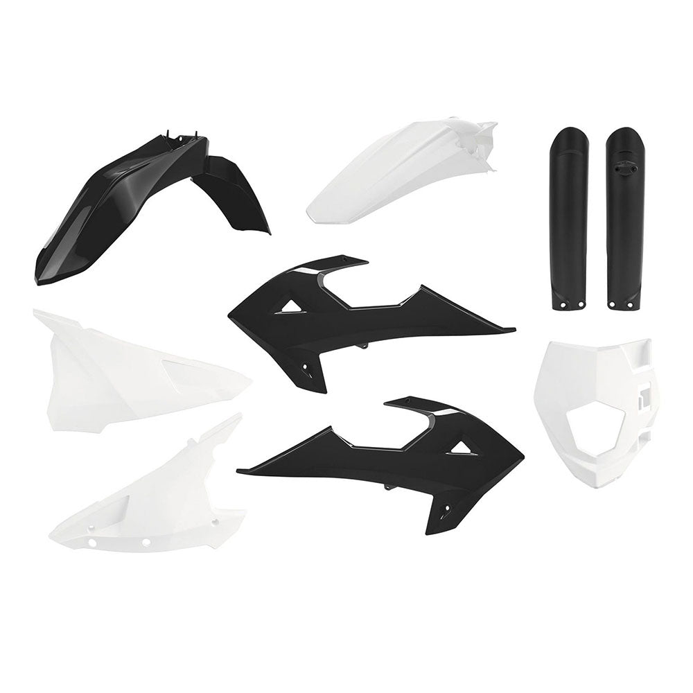 POLISPORT Enduro Kit GAS GAS 18-20 RIEJU 21-24 Black/White^