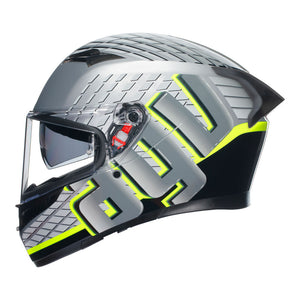 AGV K3 Fortify Grey/Black/Yellow Fluro XL