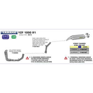 ARROW YAM Silencer Thunder L&R Aluminium with ST End Cap