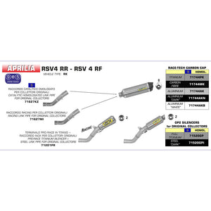 ARROW APR Silencer Race-Tech Aluminium Dark with CF End Cap