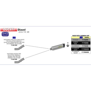 ARROW DUC Silencer Race-Tech Alu Dark with CF End Cap