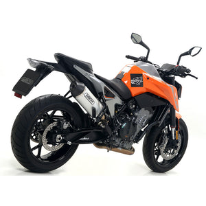 ARROW KTM Silencer Race-Tech Alu Silver with CF End Cap