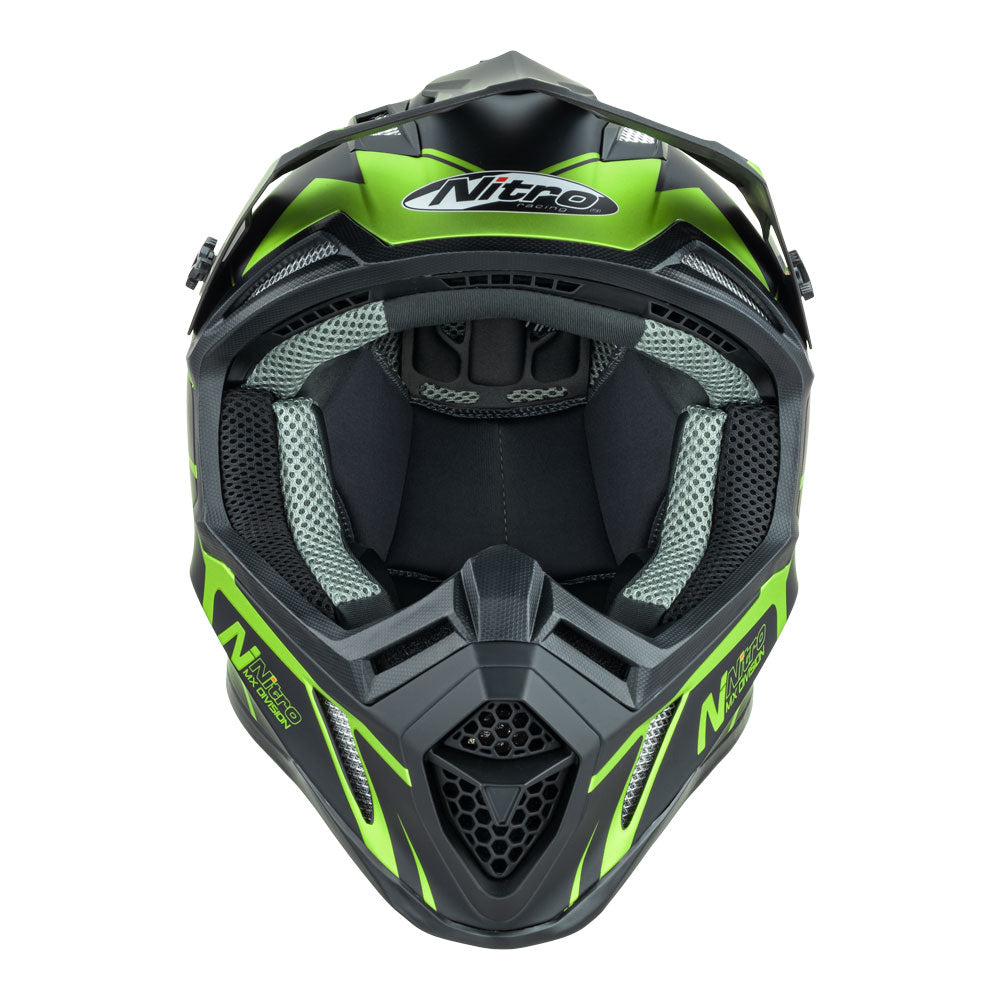 NITRO MX760 Satin Black/Fluro Green XS