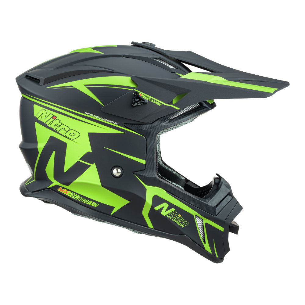 NITRO MX760 Satin Black/Fluro Green XL