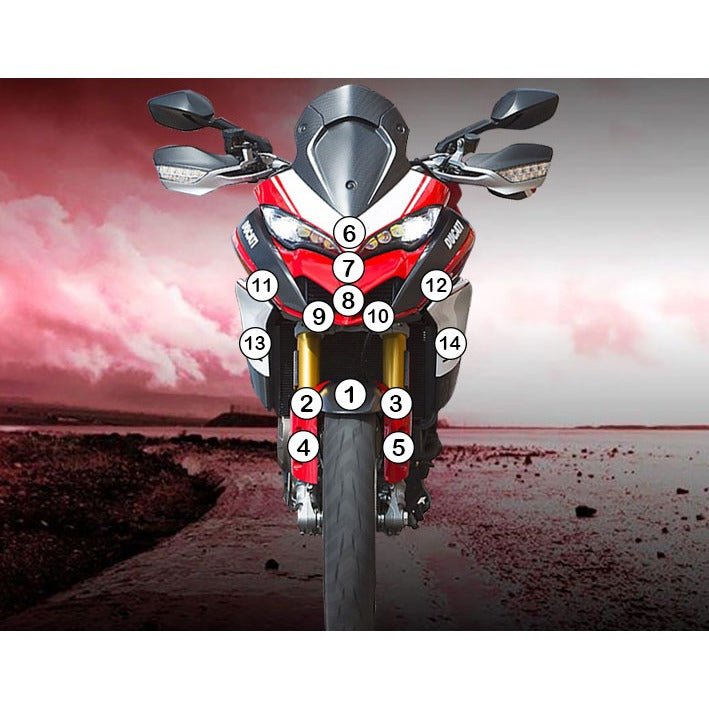 Eazi-Grip Paint Protection Film for Ducati Multistrada 1260 Pikes Peak, gloss