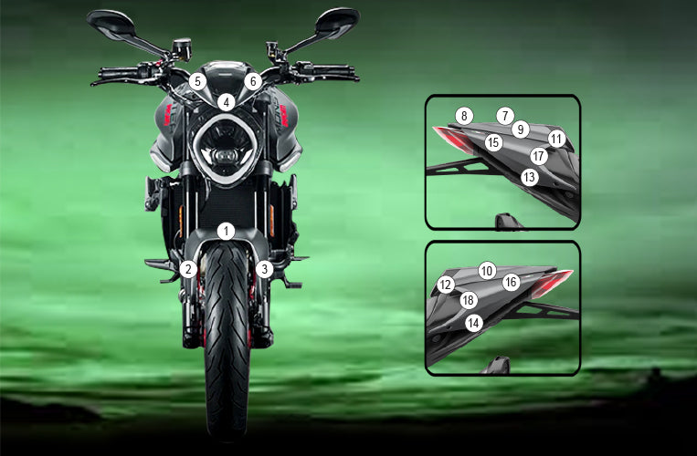 Eazi-Grip Paint Protection Film for Ducati Monster, gloss