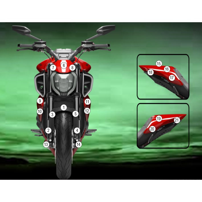Eazi-Grip Paint Protection Film for Ducati Diavel V4, matte