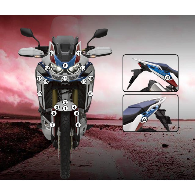Eazi-Grip Paint Protection Film for Honda Africa Twin Adventure Sports, gloss